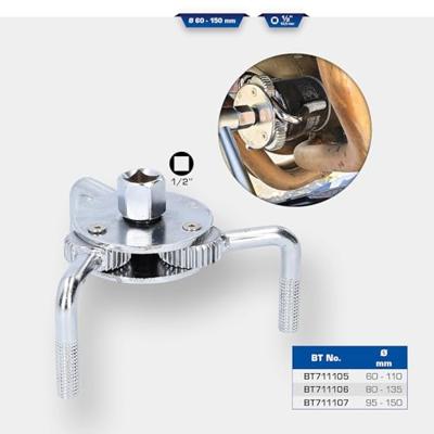 Brilliant Tools BT711107 3-arm oliefiltersleutel, Ø 95 - 150 mm Brilliant Tools BT711107 3-arm oliefiltersleutel, Ø 95 - 150 mm