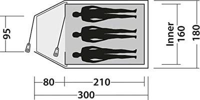 Easy Camp Quasar 300 Steel Blue tent