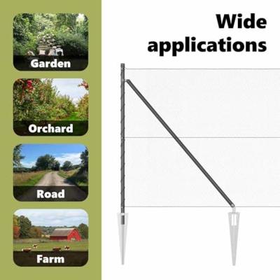 VidaXL Afrasteringspaal grijs 10 x 1 m (13 mm gaas) staal en pvc