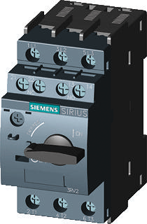 Siemens 3RV2011-1AA15 Vermogensschakelaar 1 stuk(s) Instelbereik (stroomsterkte): 1.1 - 1.6 A Schakelspanning (max.): 690 V/AC (b x h x d) 45 x 97 x 97 mm