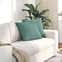 VidaXL Sofa kussens 2 stuks zeegroen 45 x 45 cm cordstof - thumbnail