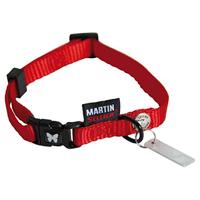 MARTIN HALSBAND VERSTELBAAR NYLON ROOD 20-30X1 CM - thumbnail