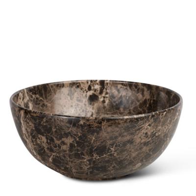 Waskom Globo T-Edge Rond 37x16 cm Zonder Overloop Portoro Marrone Globo