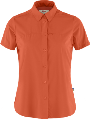 Fjällräven Dames T-Shirt High Coast Lite Shirt SS W, rood, Maat: XS