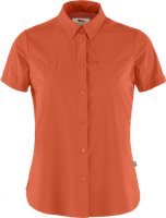 Fjällräven Dames T-Shirt High Coast Lite Shirt SS W, rood, Maat: XS - thumbnail