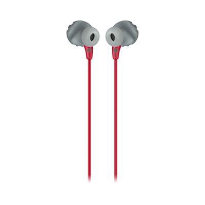 JBL ENDURRUNRED Endurance Run Zweetbestendige in-ear sporthoofdtelefoon met kabel rood