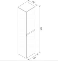 Hoge kast Sigid grijs 160 cm - thumbnail