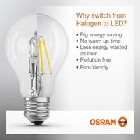 OSRAM HOMELIGHTING 4058075819290 LED-lamp Energielabel E (A - G) E27 Peer 6.5 W = 60 W Warmwit (Ø x l) 60.0 mm x 105.0 mm 3 stuk(s) - thumbnail