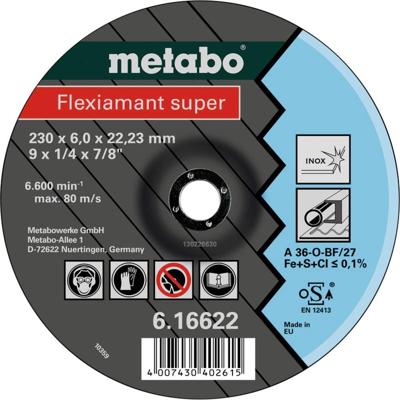 Metabo Accessoires Afbraamschijf Ø 180x6,0x22,2 RVS Flexiamant super - 10 stuks - 616610000