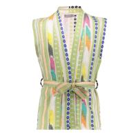 Geisha zomer gilet meisjes - fancy woven - groen / lime - thumbnail