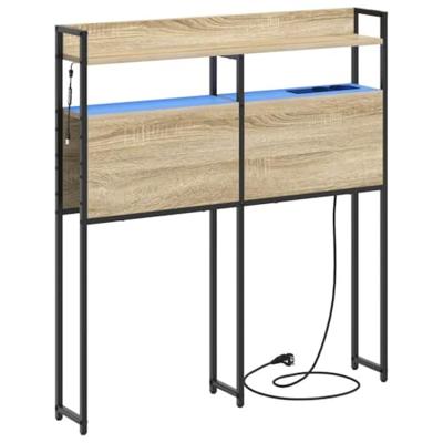 Hoofdbord met plank met opslag Sonoma eiken 100 cm Bewerkt hout