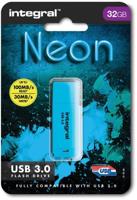 Integral Neon USB 3.0 stick, 32 GB, blauw - thumbnail