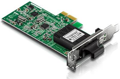 TRENDnet Platte 100Base SC glasvezel PCIe adapter, ondersteunt glasvezelverbindingen tot 2 km (1,2 miles), TE100-ECFXL