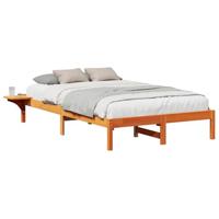 Bedframe met nachttafels Bruin 120 x 200 cm Wasbruin - thumbnail