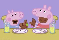 Ravensburger legpuzzel gelukkige familie peppa pig, 2x24st. - thumbnail