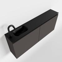 MONDIAZ TURE 120cm toiletmeubel dark grey. EDEN wastafel urban links 1 kraangat - thumbnail