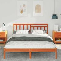 Bedframe Wasbruin 150 x 200 cm Massief grenenhout - thumbnail