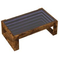 Salontafel met Infinity LED 90x53x30 cm gerookt eikenkleurig - thumbnail