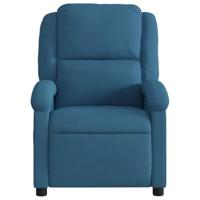 Fauteuil verstelbaar fluweel blauw - thumbnail
