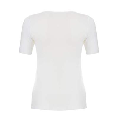 Dames thermo shirt korte mouw - Kant - Warm thermo ondergoed dames - Diepe hals