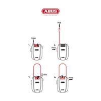 Abus combiflex trip 125, zwart lengte 85cm - thumbnail