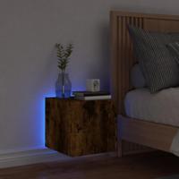 Tv-wandmeubel met LED-verlichting 30,5x35x30 cm gerookt eiken - thumbnail