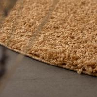 Tapeso Rond hoogpolig vloerkleed shaggy Trend effen - goud - 300 cm - thumbnail