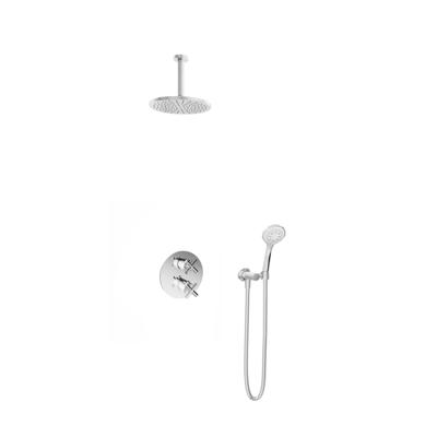 Hotbath Get Together doucheset met 2-weg-omstel met 3 standen-handdouche, 15 cm plafondbuis, 20 cm hoofddouche, chroom