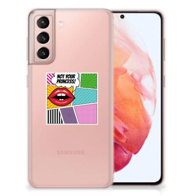 Samsung Galaxy S21 | Sillicone Back Cover | Popart Princess Samsung Galaxy S21 | Sillicone Back Cover | Popart Princess