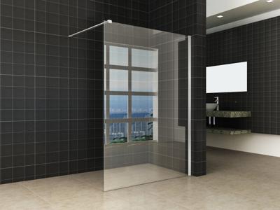 Douchewand Wiesbaden met RVS profiel 120x200 cm 10mm NANO glas
