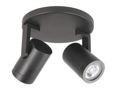 Highlight OpbouwspotHalo Spot zwart 2-lichts rond - S7146.01