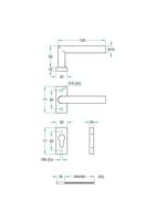 Krukgarn TIPO rvs mat rechthoekig rozet PC - thumbnail