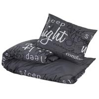 Dekbedovertrekset 200x200 cm katoen zwart - thumbnail