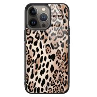 iPhone 13 Pro glazen hardcase - Golden wildcat - thumbnail