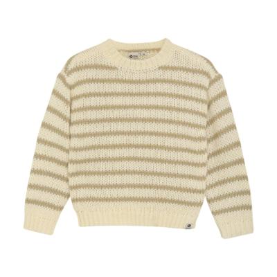 Daily7 winter sweater meisjes - zand - strepen/gebreid