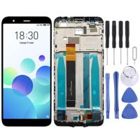 LCD-scherm en digitizer volledige montage met frame voor Meizu M8c/M809L (zwart) - thumbnail