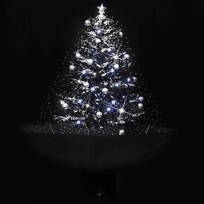 Kerstboom sneeuwend met paraplubasis 75 cm PVC zwart Kerstboom sneeuwend met paraplubasis 75 cm PVC zwart