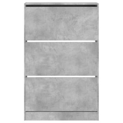 Schoenenkast 80x21x125,5 cm bewerkt hout betongrijs