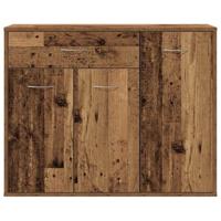 Dressoir 88x30x70 cm spaanplaat oud hout - thumbnail