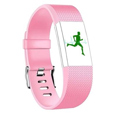 Vierkante patroon verstelbare sport polsband voor FITBIT charge 2 (roze)