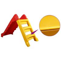 VidaXL Glijbaan voor kinderen inklapbaar rood en geel - thumbnail