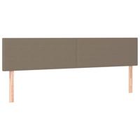 Boxspring met matras stof taupe 200x200 cm - thumbnail