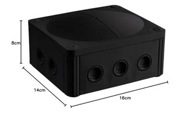 Wiska Aftakkast (l x b x h) 160 x 140 x 81 mm Zwart IP66/IP67 1 stuk(s)