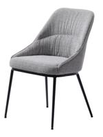Giga Living - Eetkamerstoel Meridian Mid Grijs Tweed - thumbnail