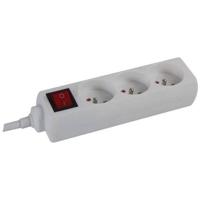 3-voudige stekkerdoos met schakelaar 3 m kabel penaarde Velleman - Velleman - thumbnail