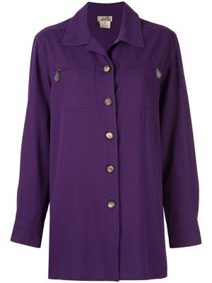 Hermès pre-owned oversized shirt - PURPLE