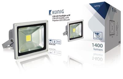 König König knledfl20w led bouwlamp 20w 1400lm klasse ii