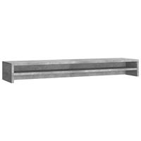 VidaXL Monitorstandaard 100x24x13 cm bewerkt hout betongrijs - thumbnail