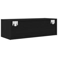 TV-meubel 80x31x25,5 cm spaanplaat zwart eikenkleurig - thumbnail