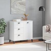 Dressoir VIKEN 80x40x80 cm massief grenenhout wit - thumbnail